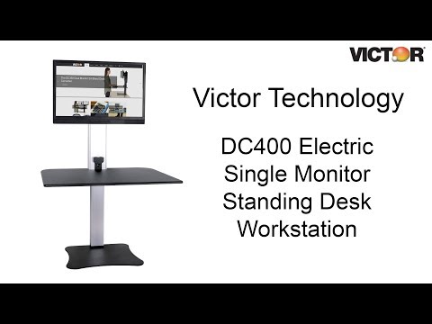 Victor DC400 Electric Single Monitor Standing Desk