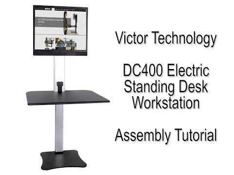 Victor DC400 Electric Single Monitor Standing Desk Assembly Tutorial
