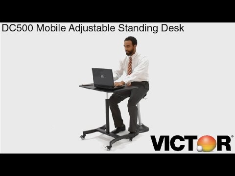 Victor DC500 High Rise Mobile Adjustable Standing Desk