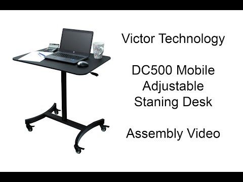 DC500 Mobile Adjustable Standing Desk Assembly Video