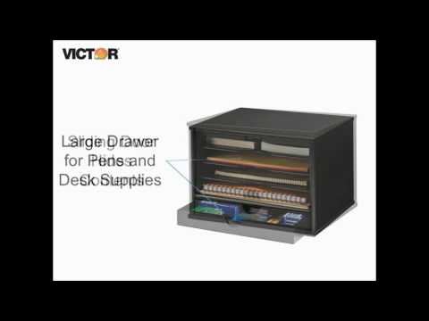 Victor 4720-5 - Midnight Black Desktop Organzier