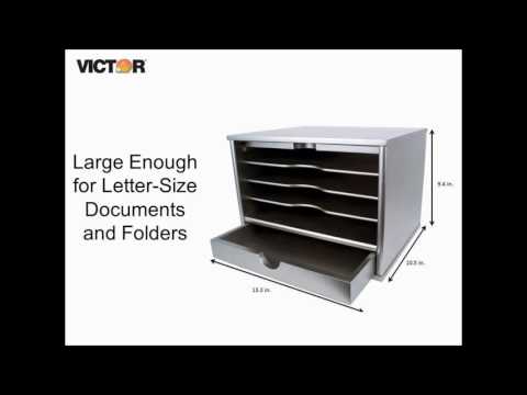 Victor S4720 - Classic Silver Desktop Organizer
