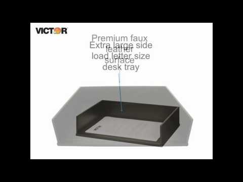Victor 1154-5 - Midnight Black Stacking Letter Tray