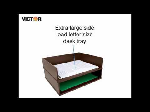 Victor B1154 - Mocha Brown Stacking Letter Tray