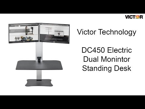 Victor DC450 Electric Dual Monitor Standing Desk