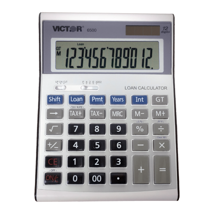 12 Digit Executive Desktop Financial Calculator with Loan Wizard (Model No. 6500)