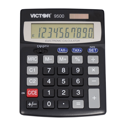 10 Digit Tax and Currency Conversion Desktop Calculator (Model No. 9500)