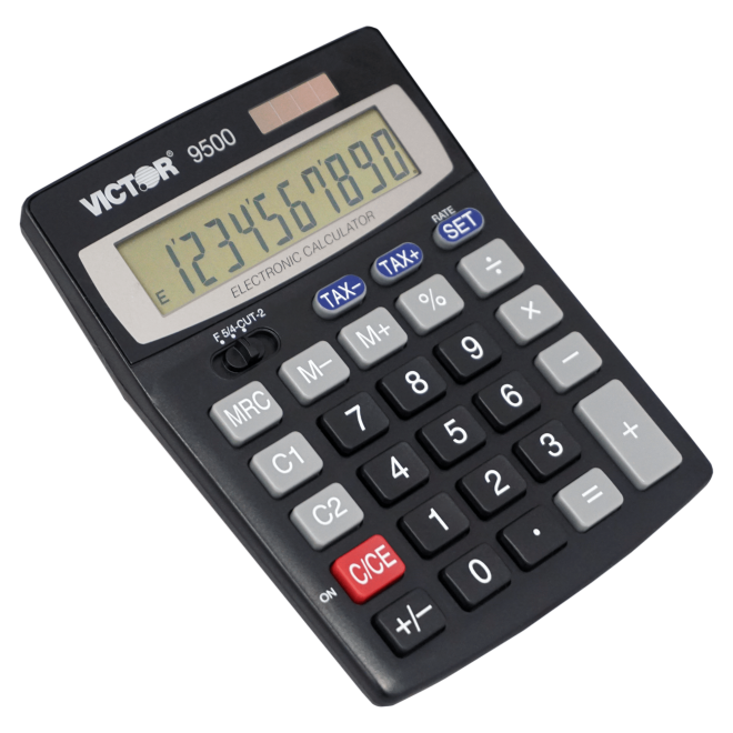 10 Digit Tax and Currency Conversion Desktop Calculator (2) (Model No. 9500)