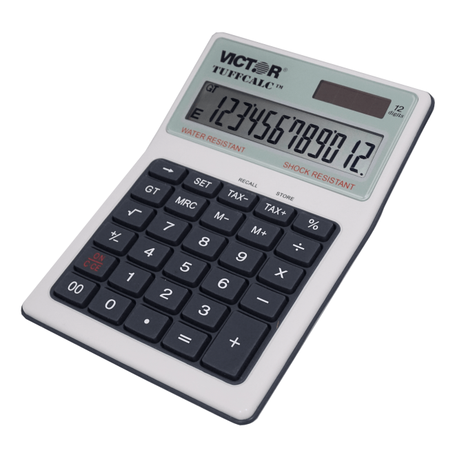 TuffCalc™ 12 Digit Water and Shock Resistant Calculator with Tax Keys (2) (Model No. 99901)