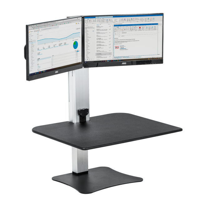 High Rise(TM) Electric Dual Monitor Standing Desk (2) (Model Num. DC450)