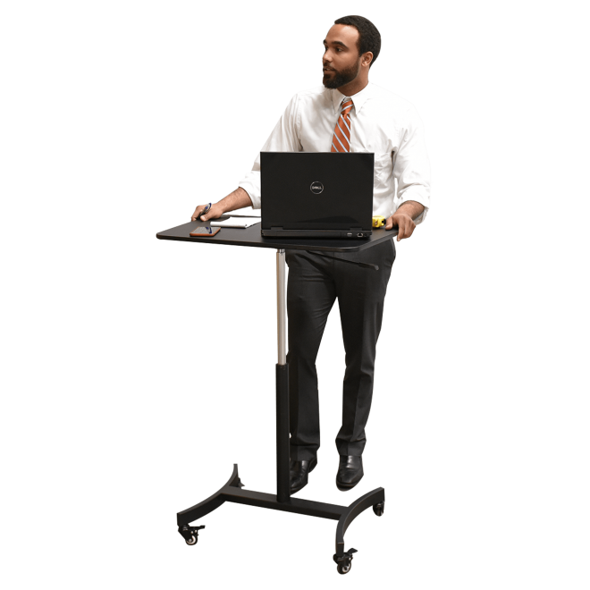 High Rise(TM) Mobile Adjustable Standing Desk (5) (Model Num. DC500)