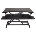 Black High Rise(TM) Height Adjustable Compact Standing Desk with Keyboard Tray (3) (Model Num. DCX610B)