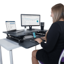 High Rise(TM) Height Adjustable Standing Desk with Keyboard Tray (6) (Model Num. DCX760G)