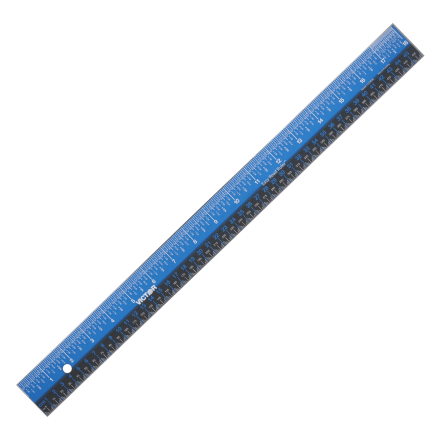 EZ18SBL - Easy Read(TM) 18 Inch Blue Stainless Steel Ruler