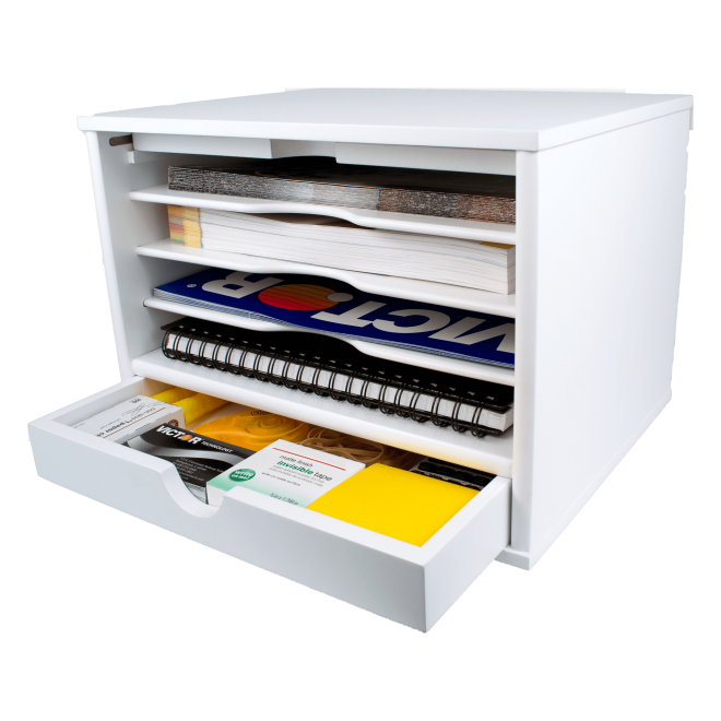 Pure White Desktop Organizer (Model No. W4720)